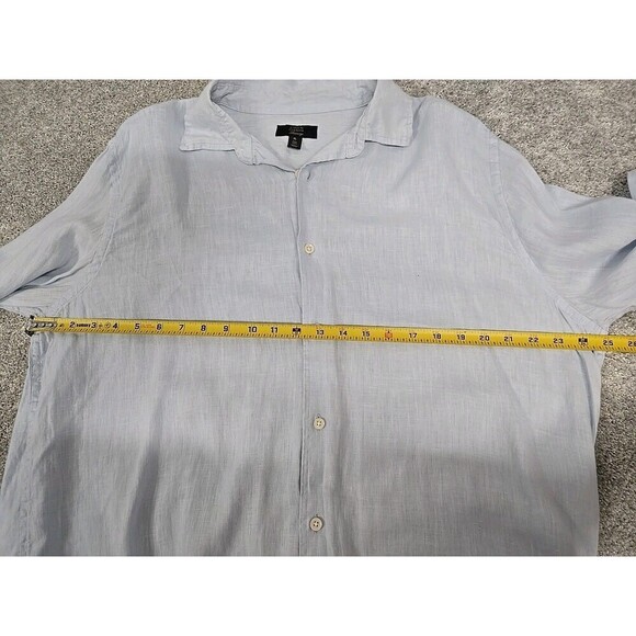 Club Room Luxury 100% Linen Button Down Long Sleeve Shirt Light Blue Men's Sz XL - Picture 5 of 8